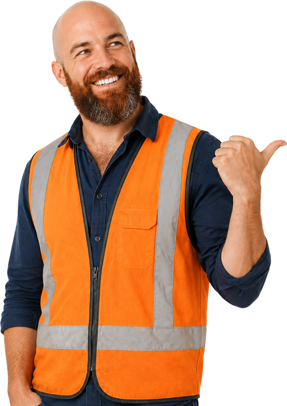 Australian tradie using the BrandUte Front Door